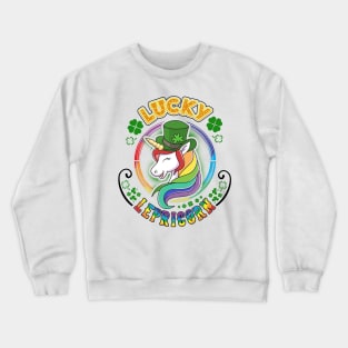 St Patrick's Design For Kids Lucky Lepricorn Crewneck Sweatshirt